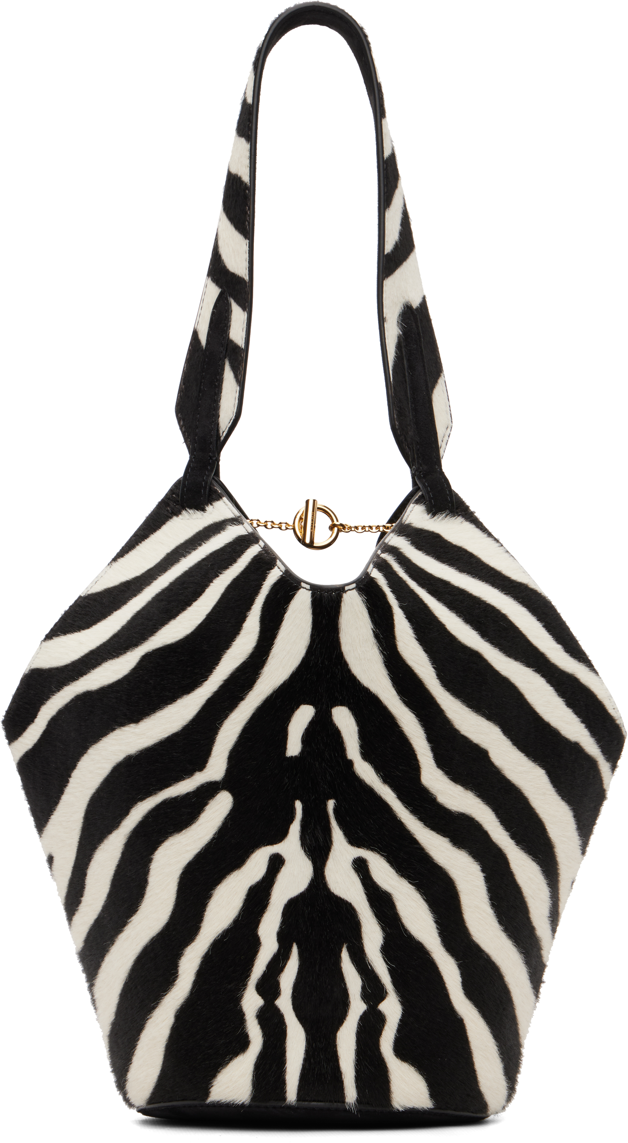 Black &amp; White Mini Lotus Tote