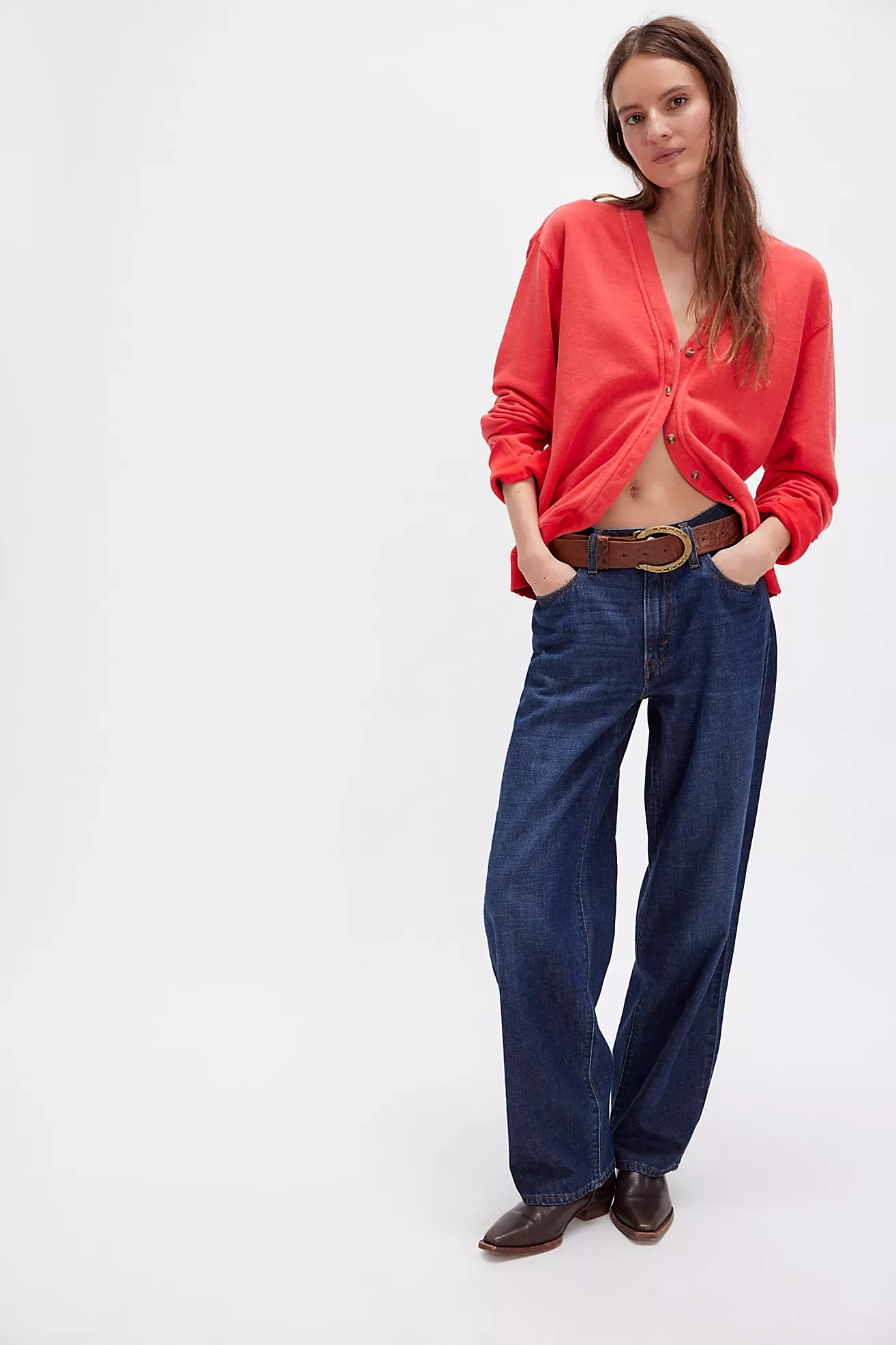 Levi's, Linen Blend Baggy Dad Jeans