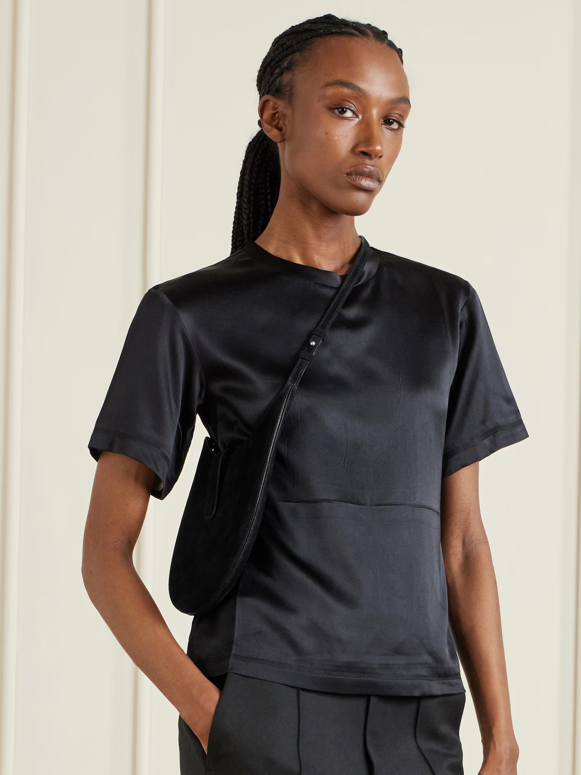 PHOEBE PHILO, Bean Sling mini suede shoulder bag