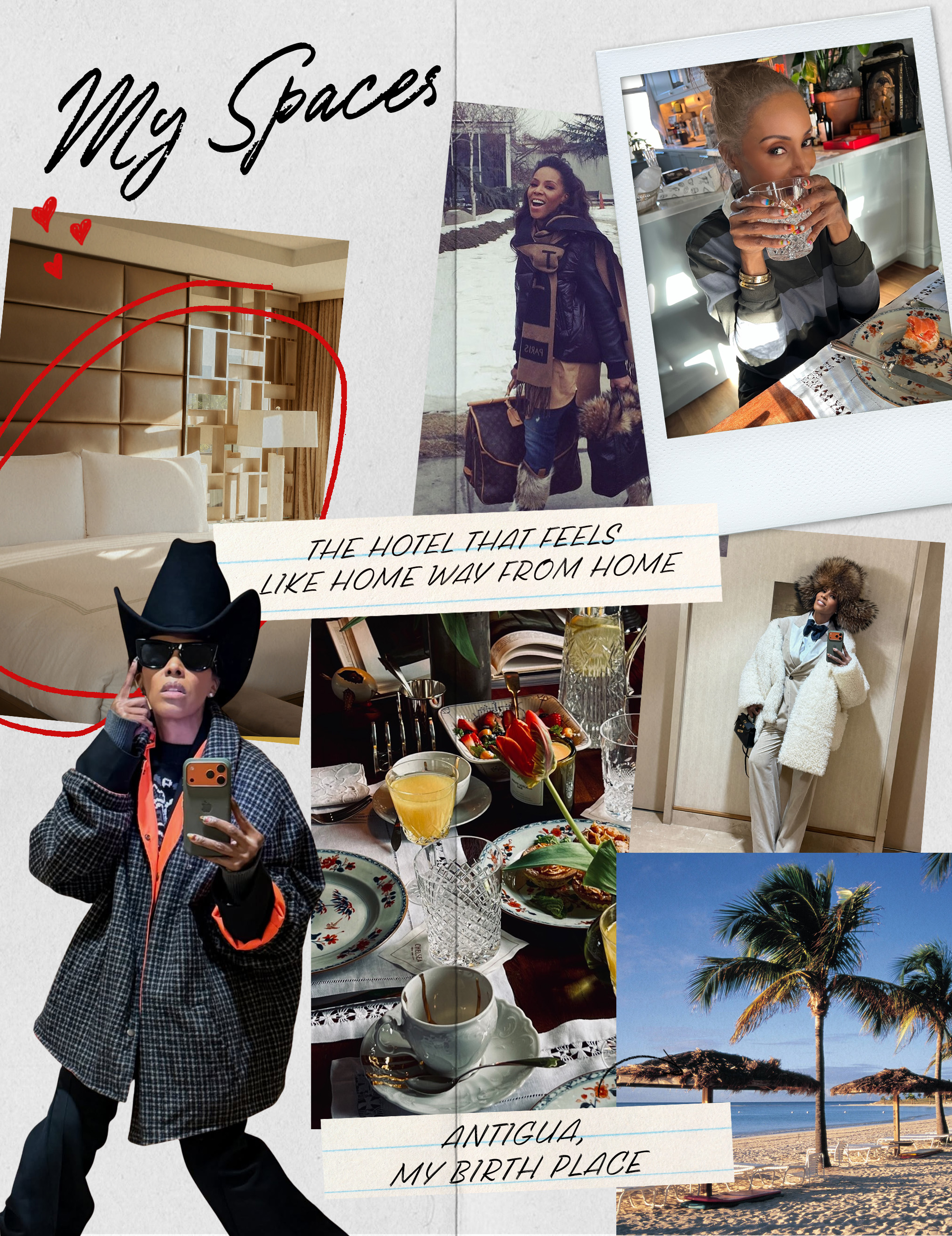 Collage of June Ambrose.