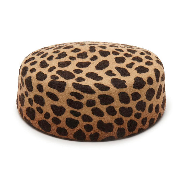 Espresso Leopard Pillbox Hat