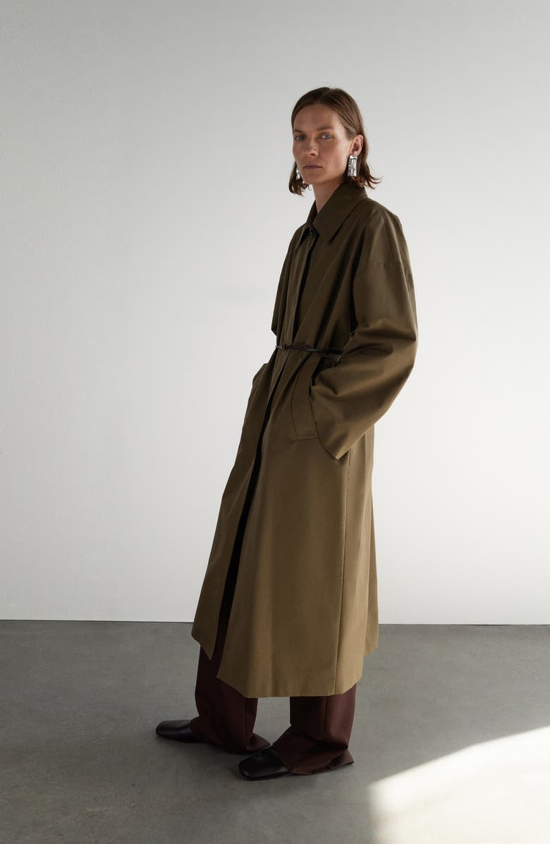 Selection Belted Cotton Blend Trench Coat