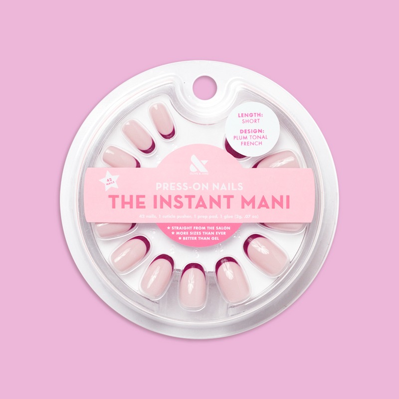 Olive &amp; June, Plum Tonal French Press-Ons