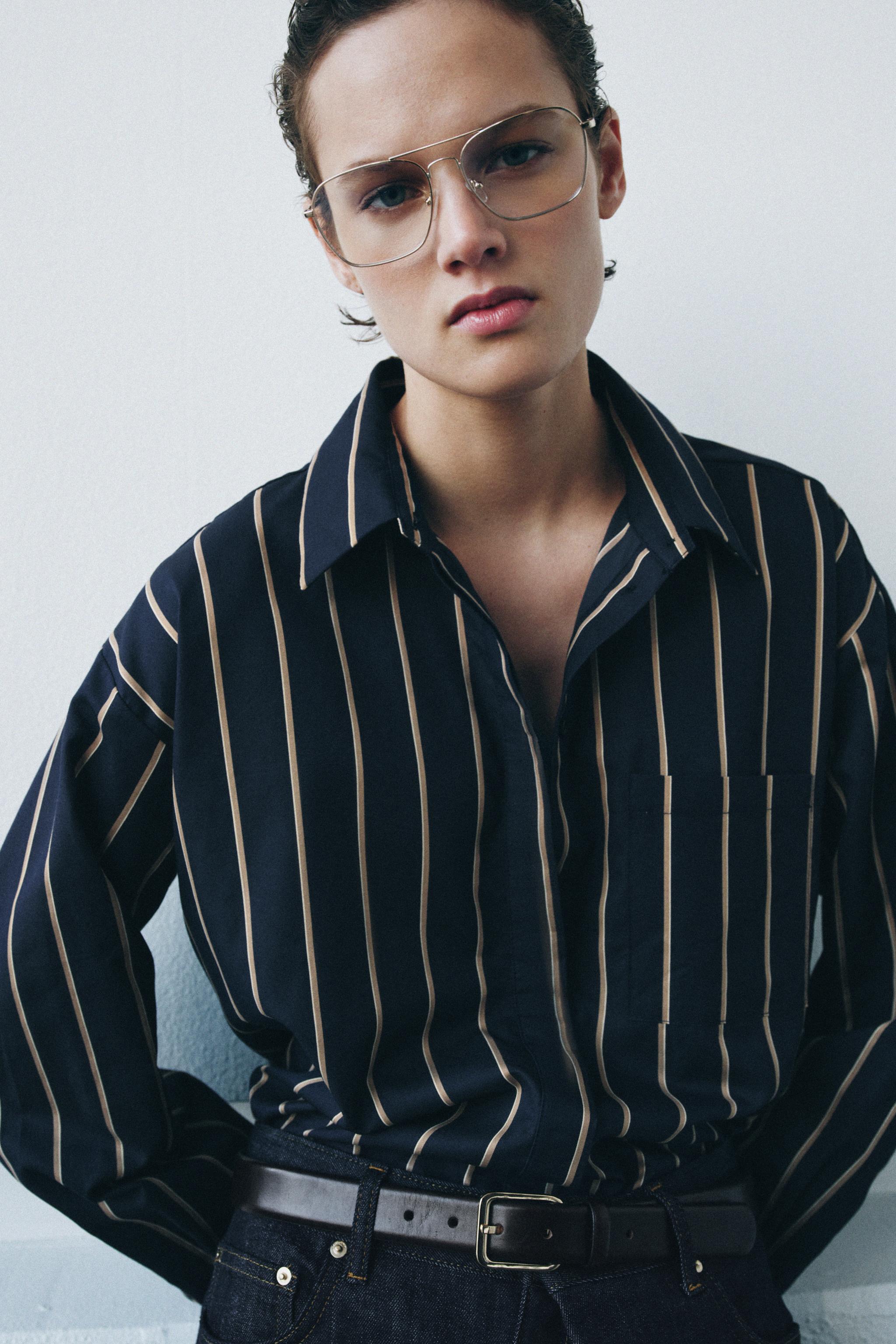 Zw Collection Striped Poplin Shirt