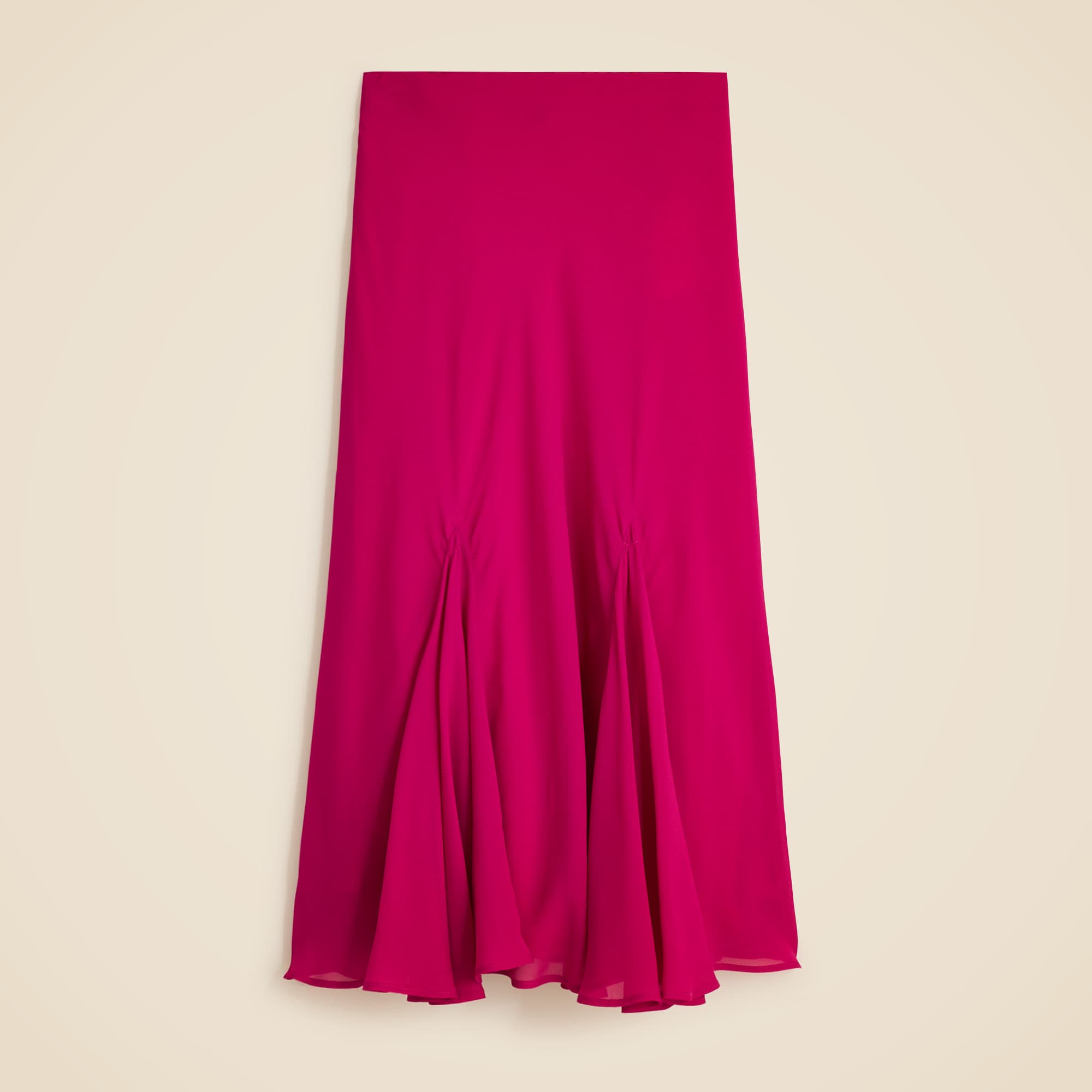 Tall Gwyneth Flounce-Hem Skirt in Chiffon